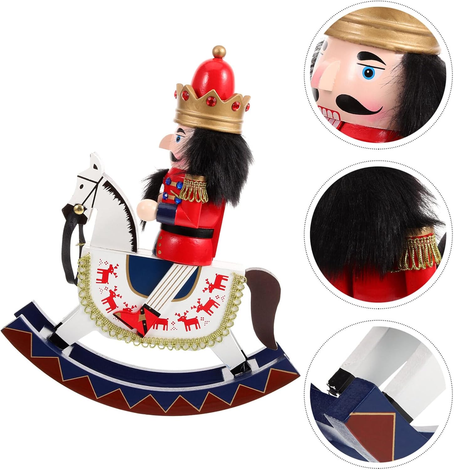 Kichvoe Nutcracker Decorative Ornaments Xmas Nutcracker Ornament Christmas Decoration Xmas Nutcrackers Home Ornament Wooden Nutcracker Soldier Christmas Nutcrackers Figures Wood Nutcracker