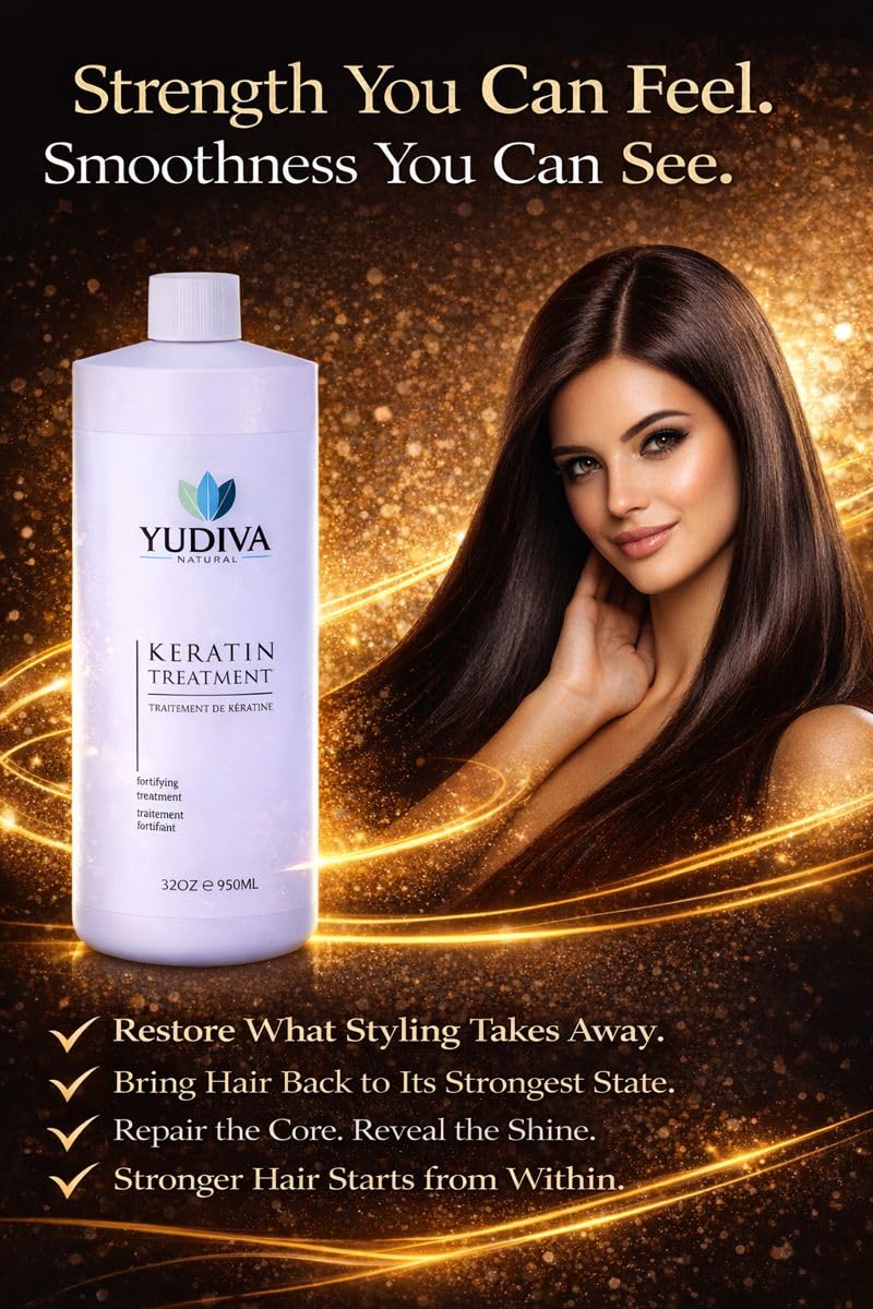 Brazilian Keratin Hair Treatment, Professional Salon Formula, Smoothing and Strengthening, Frizz Control, 32oz