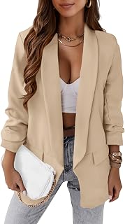 KIRUNDO Blazers for Women Oversized Business Casual 2025 Fall Fashion Long Sleeve Open Front Work Office Suit Jackets