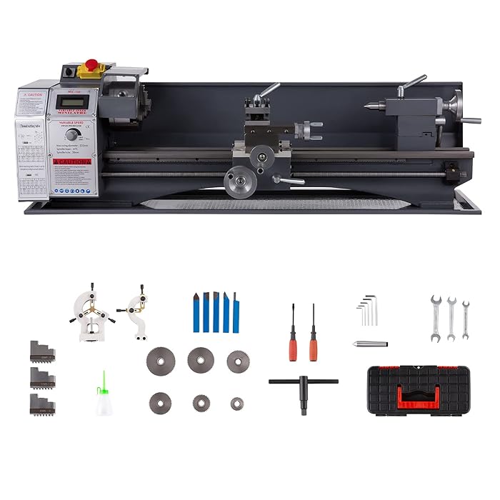 Buy COZ 8.7"x29.5" Mini Metal Lathe with 1100W Brushless Motor 5