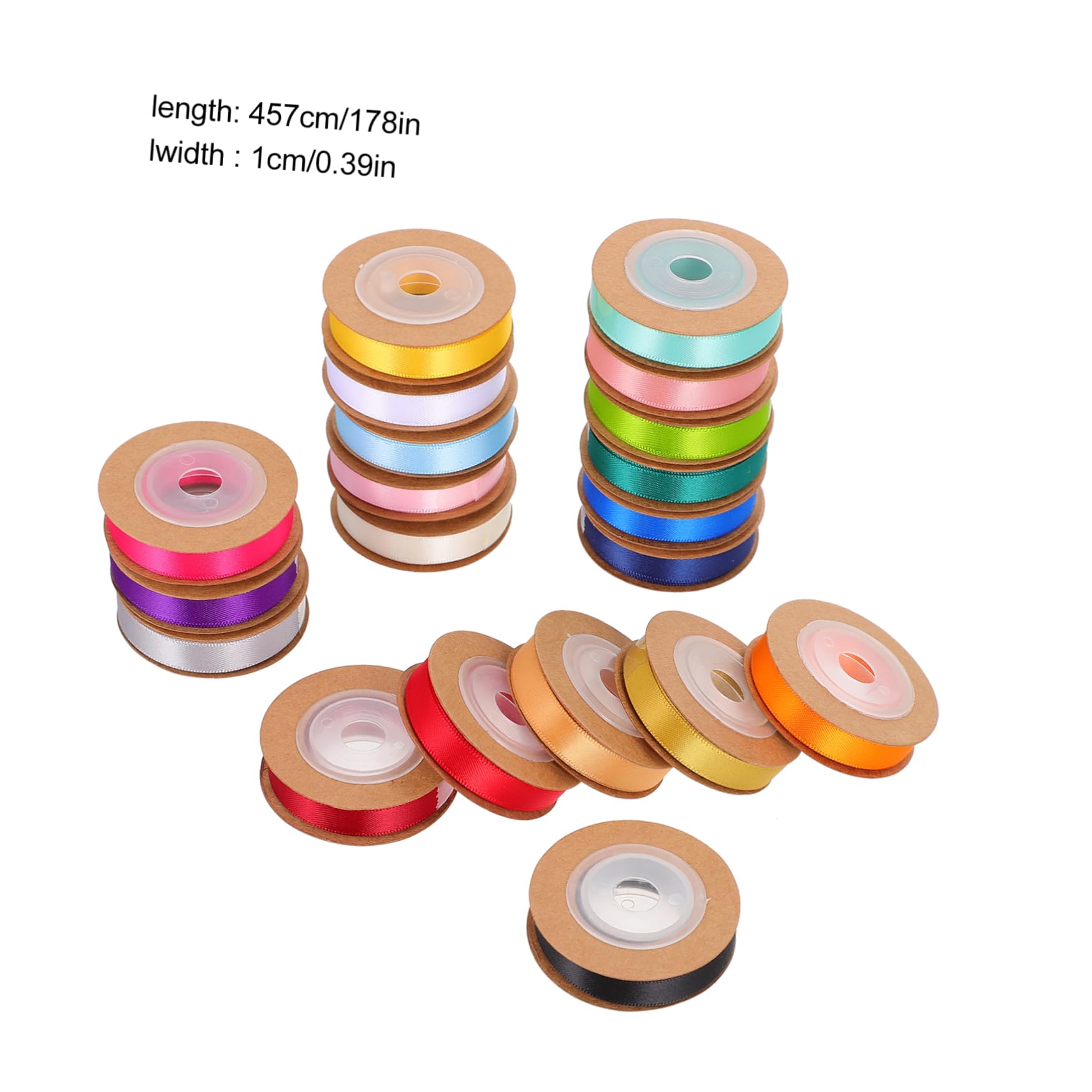 Housoutil 20 Nastro Decorativo Poliestere Doppio Set per Confezioni Regali Decorazioni Feste e Matrimoni Facile da Usare e Conservare