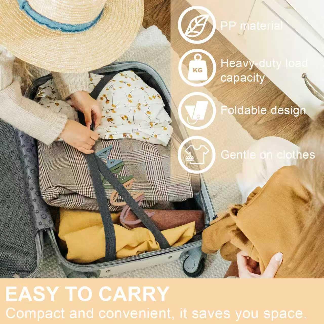 SHERY Travel Clothes Hangers Portable Folding Foldable Cloth Drying Rack Organizer Pack Accessories