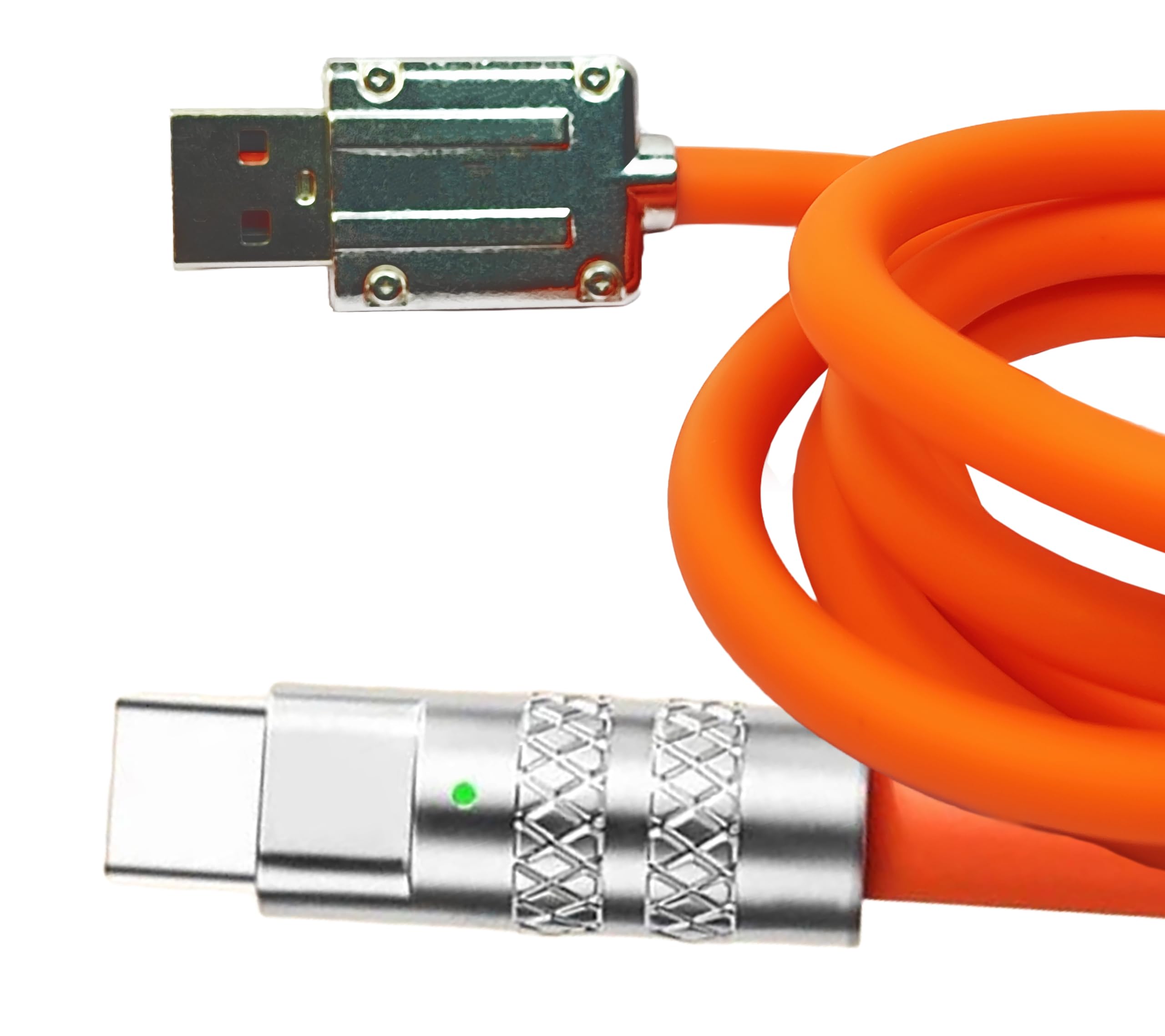 65w Type C Cable Quick Charging connector Metal Adapter type c to USB Cable 6.1Amp Data Cable Compatible for Normal charger to 33w charger Super vooc all Smartphones-Power Bank-Laptop [Orange -1 Mtr] (B0D5M33JHD) Amazon Price History, Amazon Price Tracker
