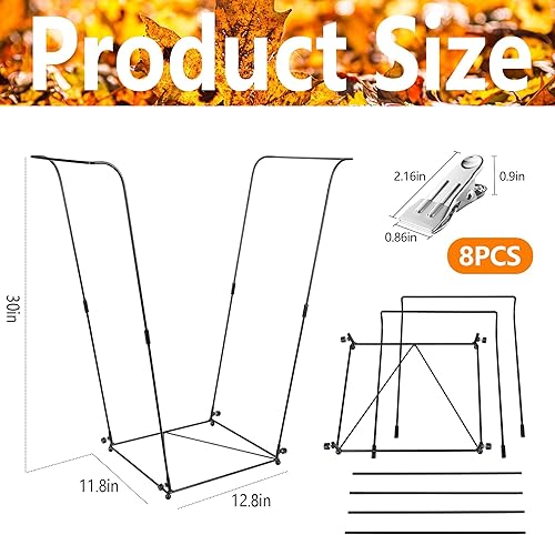 Miniatura 2 de Soporte de metal para bolsas de basura, marco para bolsas de basura con capacidad para bolsas de plástico de 30 a 45 galones, soporte multiusos para