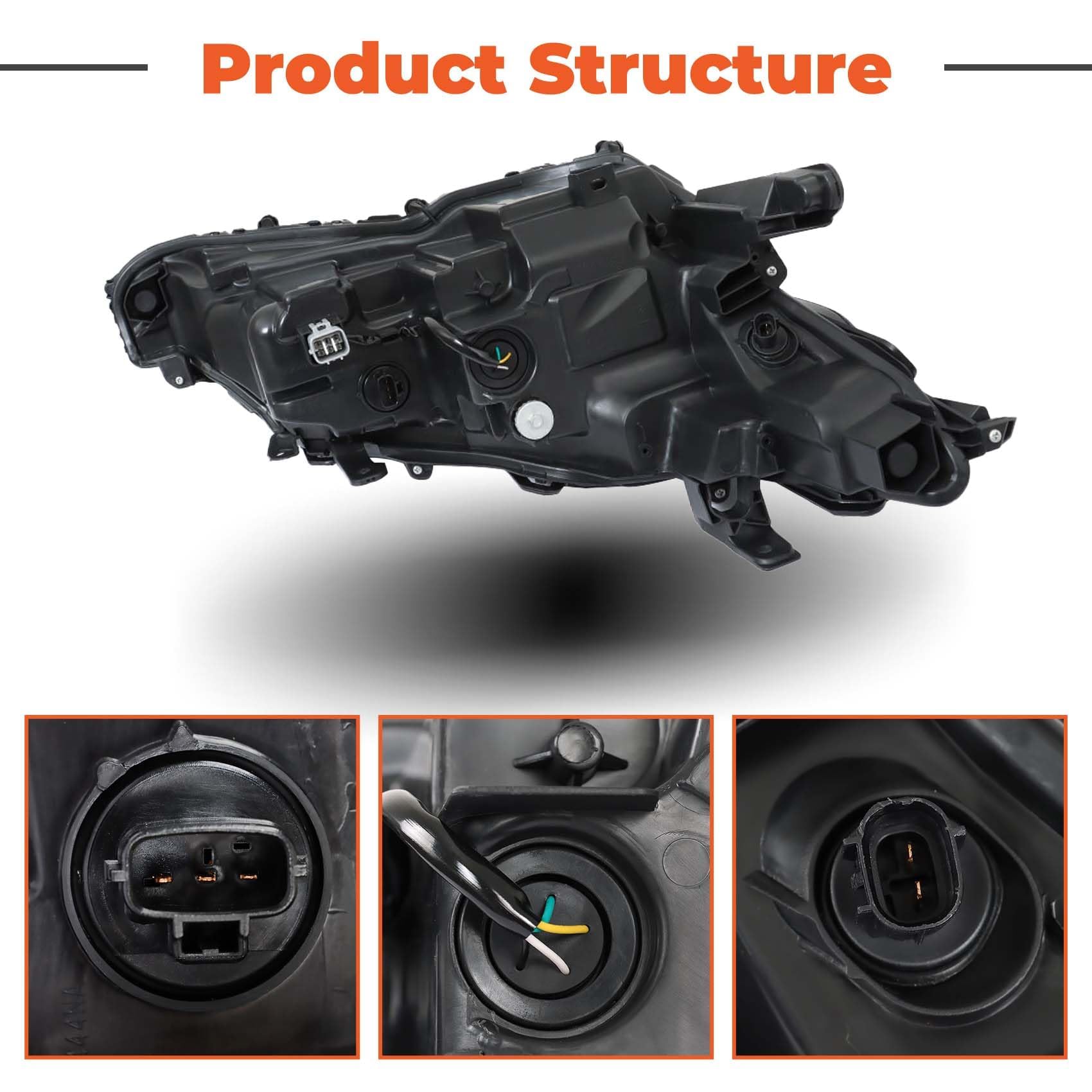 Amazon.com: labwork Headlight Assembly Replacement for Toyota