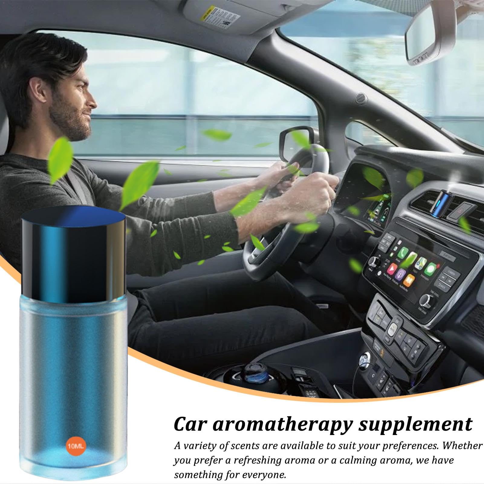 Auto-Duftöl, langanhaltende Duftöle für Auto, 10 ml, reisesichere Aromatherapie-Öle, Fahrzeug-Lufterfrischer für den Alltag, Pendeln Drogerie & Körperpflege