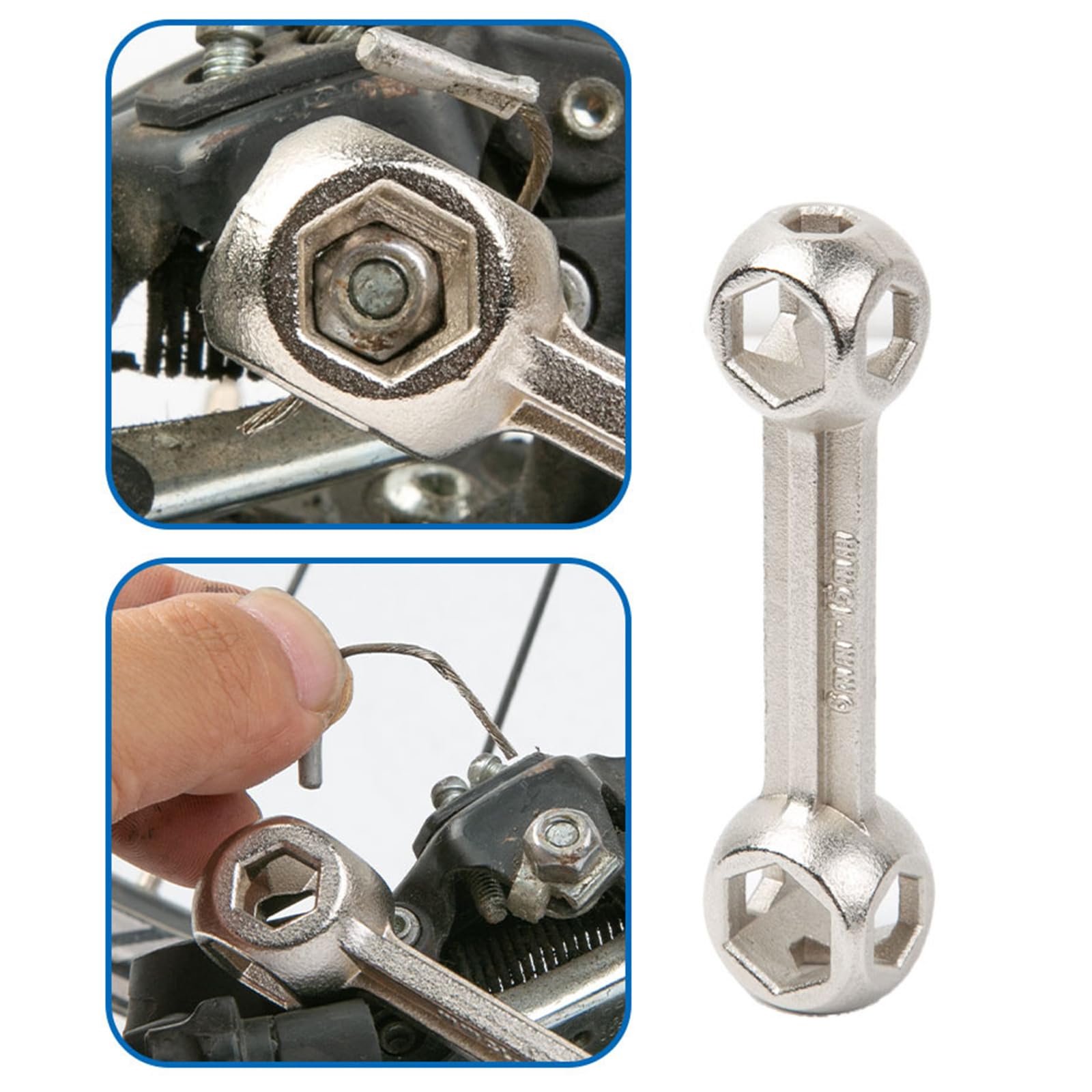 Riparazione pneumatici per bici da Set strumenti per foratura multifunzionali per biciclette Chiavi portatili Attrezzo per meccanico da ciclismo Kit pneumatici per bici con