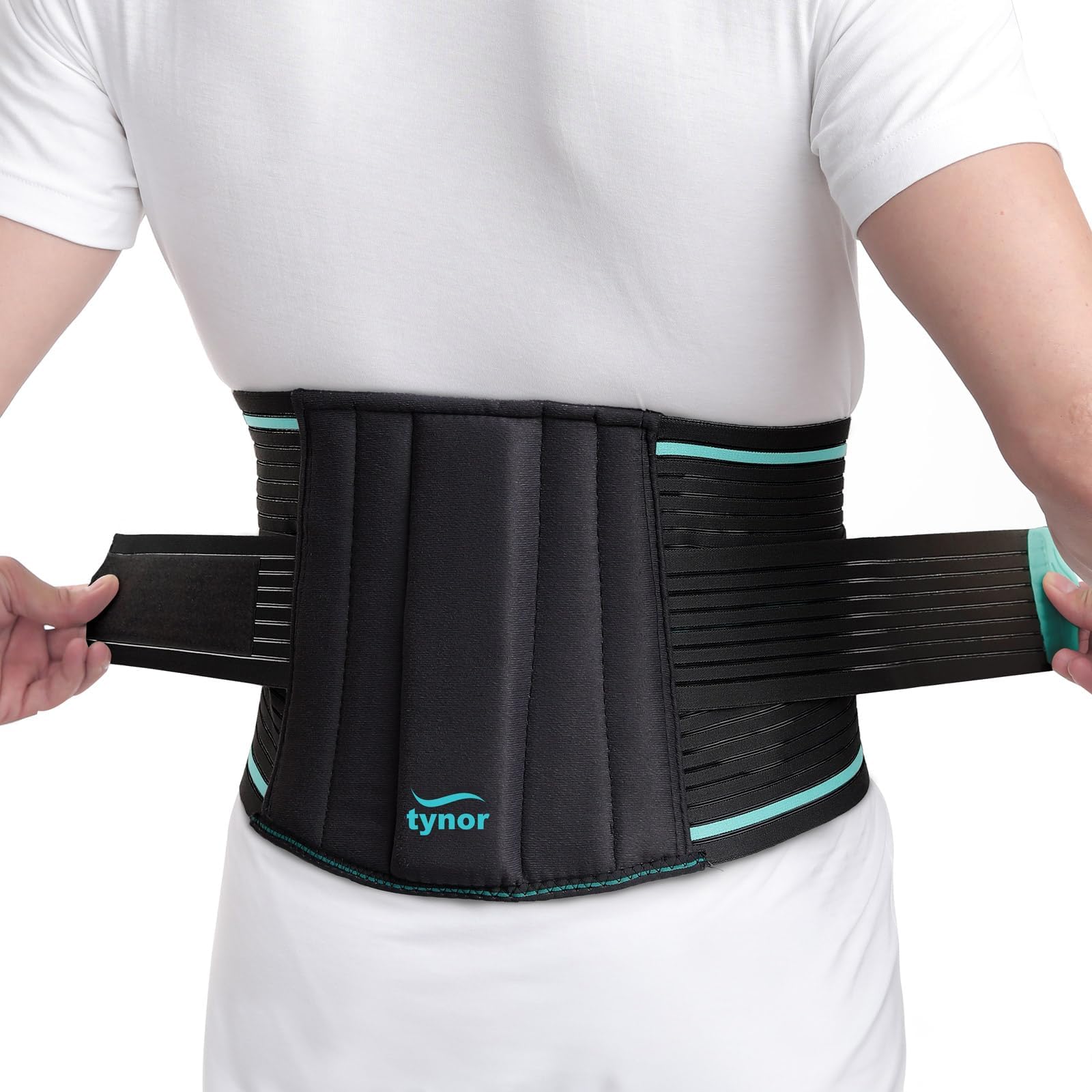 Back Support Belt, Adjustable Lower Back Support for Men & Women Breathable Back Braces for Lower Back Pain, Lumbar Support Belt, Back Brace for Back Pain, Sciatica Back Support (L, Black)