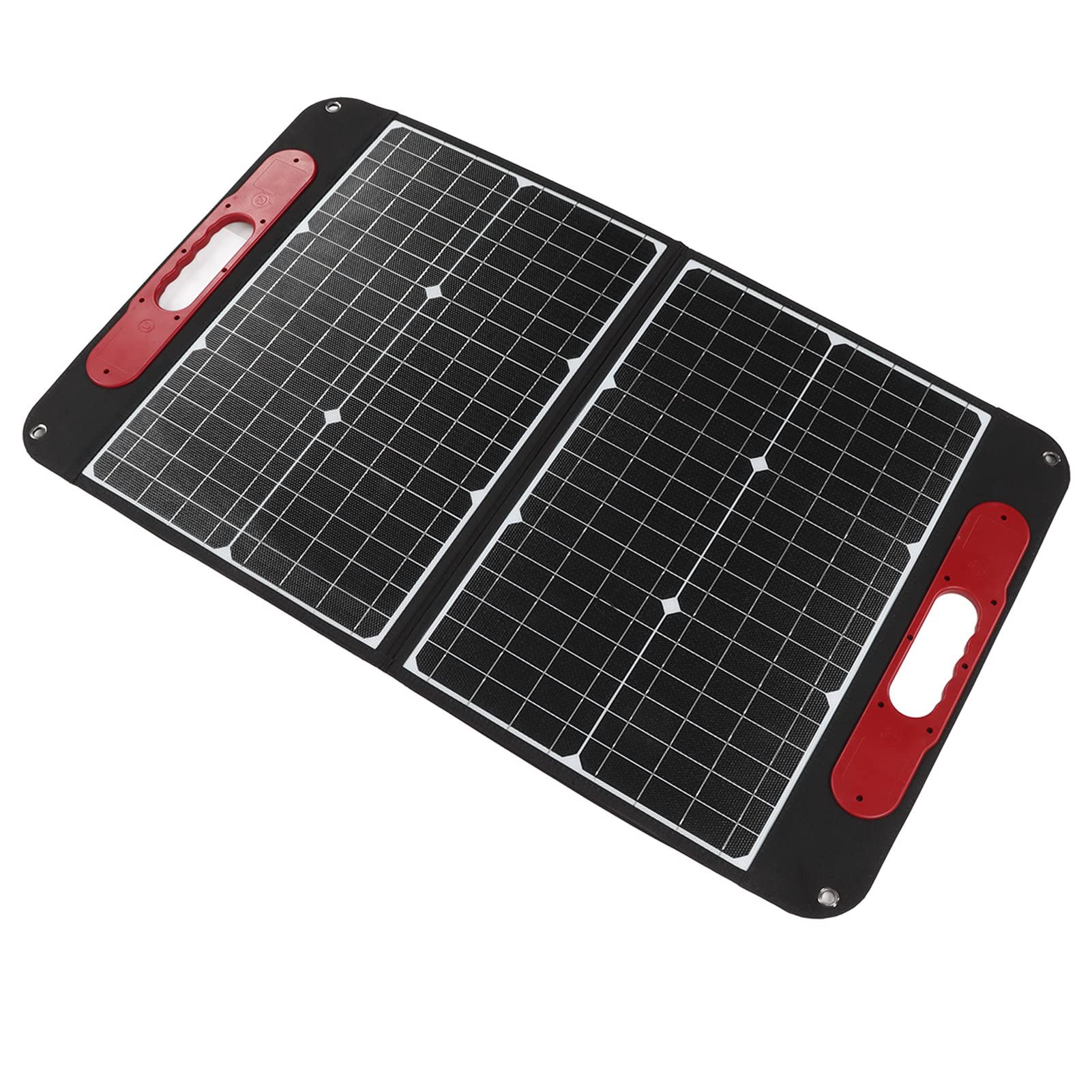 KUIDAMOS Kit de Panel Solar de Alta Eficiencia de 60 W, Portátil, Plegable, para Viajes de Camping Al Aire Libre, Silicio Monocristalino