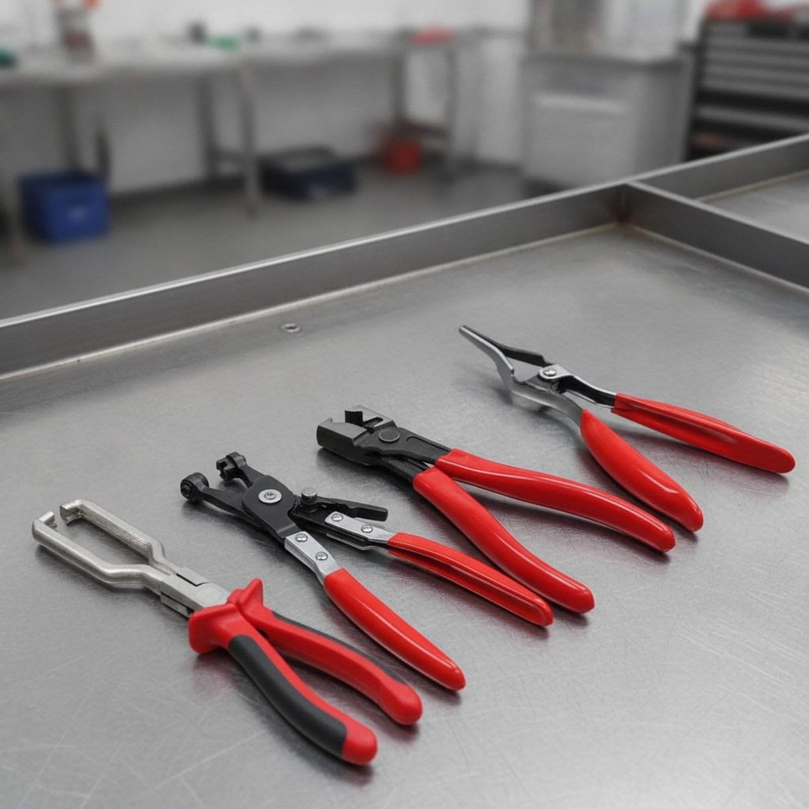 4 Pezzi Strumento di Rimozione Delle Fascet Metallo Utensili Comode Utensile per Meccanici, Officina