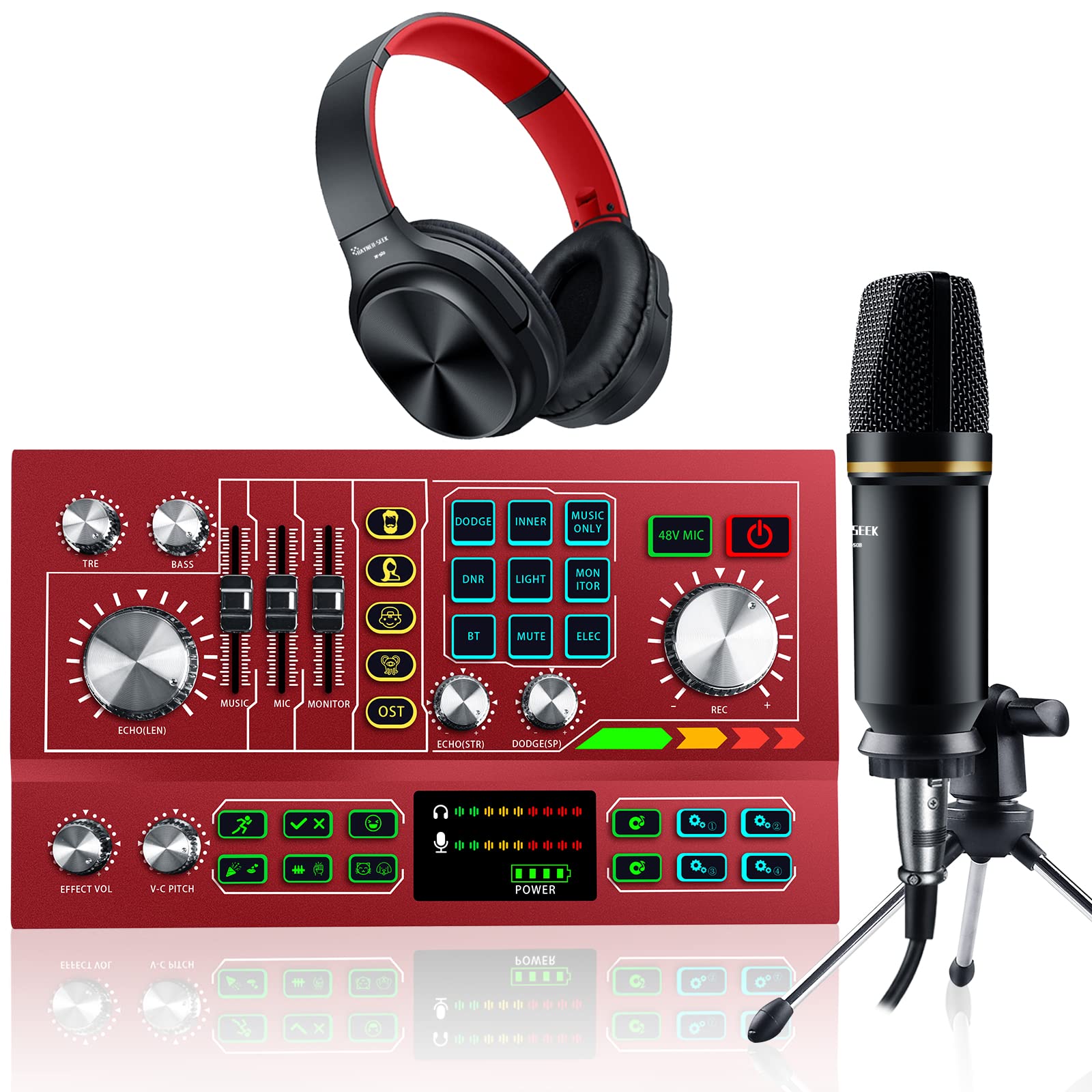 Buy Podcast Equipment Bundle ALLINONE Audio Interface DJ Mixer High
