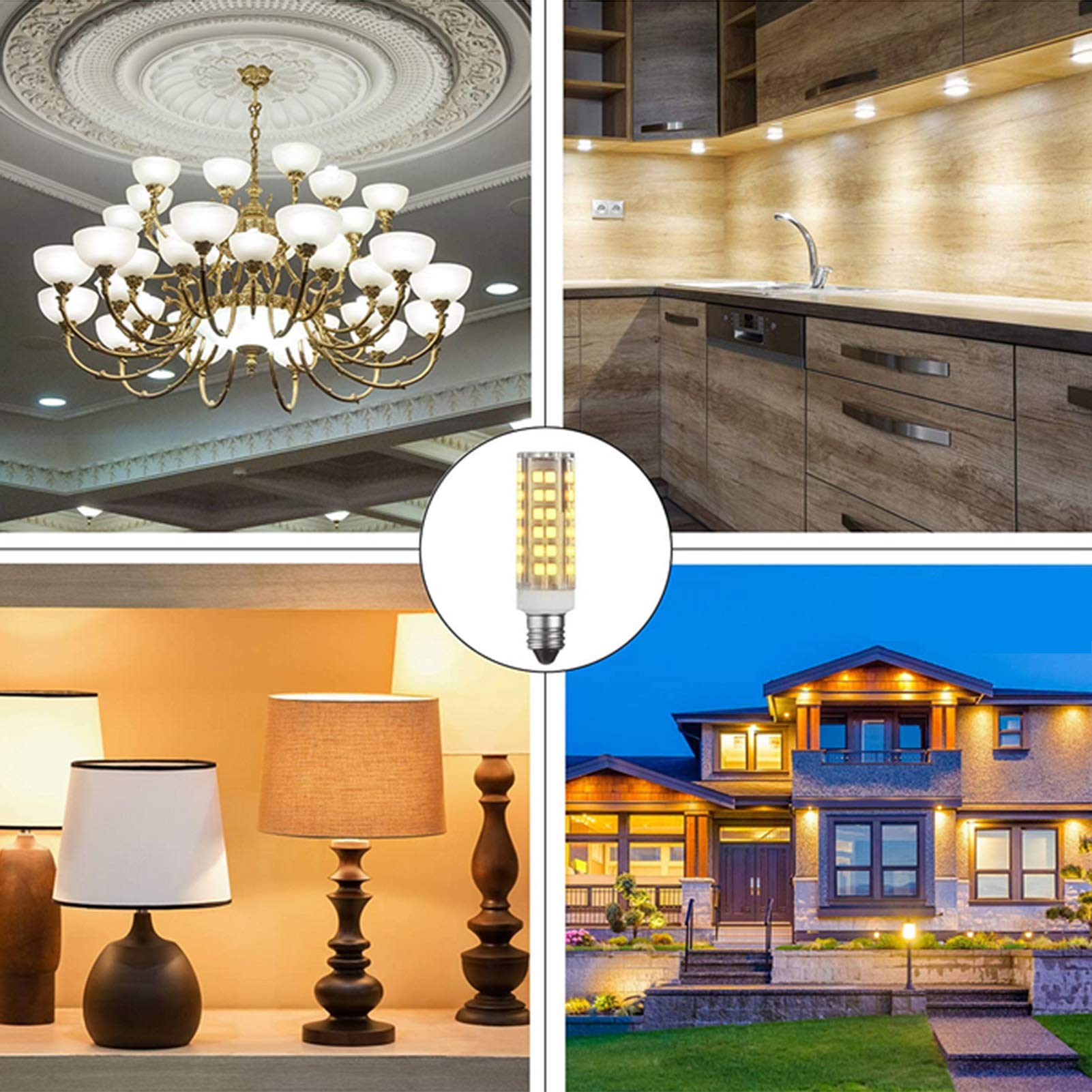 Mini lampadine a mais in ceramica 10 W 102 LED 2835 SMD Lampadina a mais dimmerabile a LED 1000 lm, equivalente a 100 W, lampada soffitto, applique ecc.