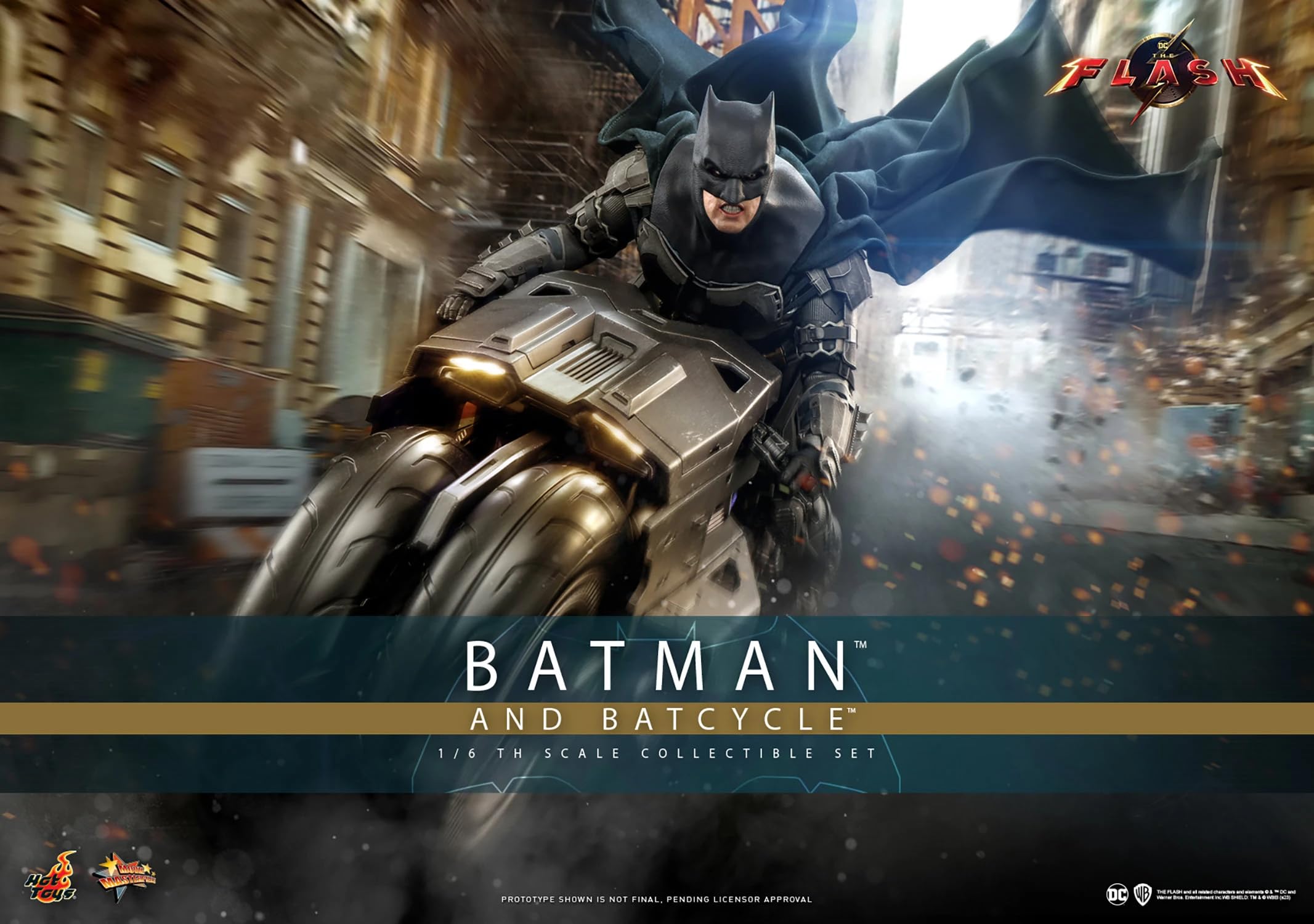 Amazon.com: Hot Toys DC The Flash (2023) Batman and Batcycle 1/6