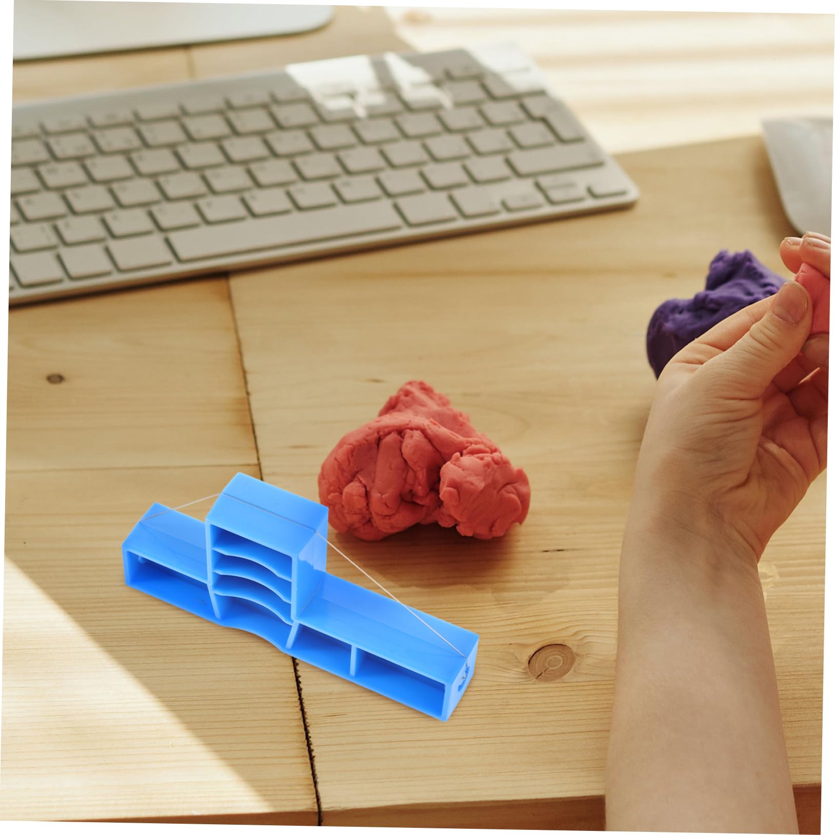Housoutil 5 Stück Kunststoff Schneidwerkzeug Leichter Kanten Cutter für Töpferbedarf DIY Tonbearbeitung und Sicheres Werkzeug für Modellierung für Bastler und Künstler