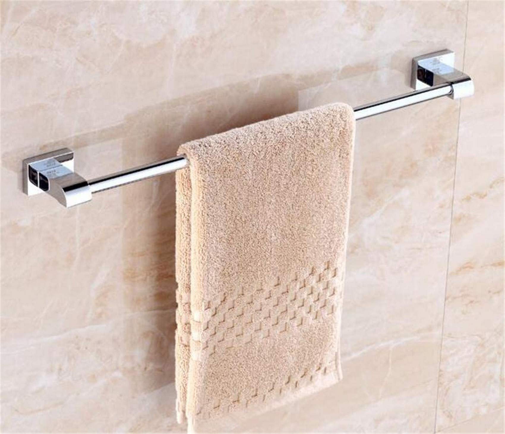FGXHHS Wall mount towel bar,Copper Single rod Towel rack,Chrome Non-rust ailr,Polished finish For Bathroom Kitchen Office-C 60cm(24inch)