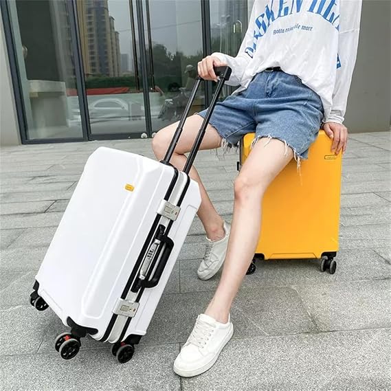 Suitcase, Carry Case, Carry Bag, Carry-on Large, Aluminum Frame, Ultra Lightweight, Large Capacity, Shockproof, Includes Stopper, 360° Rotation, Quiet, Double Caster, Travel, Business Trips