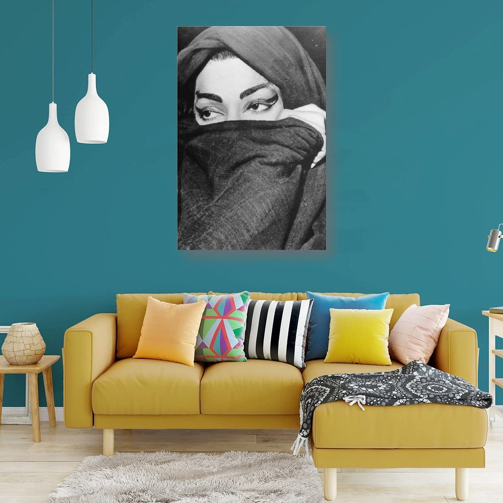 Poster Maria Callas 1956 Sur Toile - Impression Haute Qualité 30x50 Cm - Déco Salon Chambre - Style Opéra Vintage