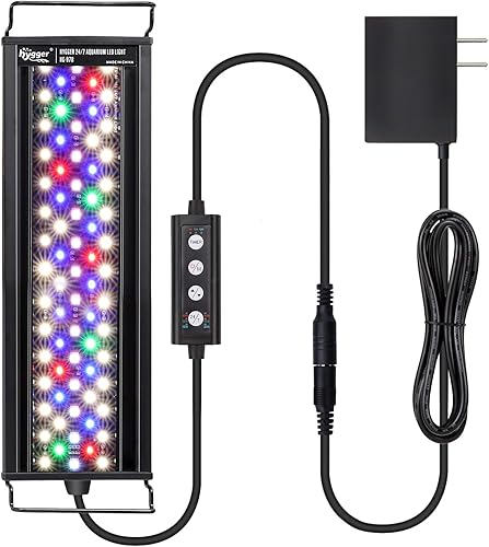Miniatura 7 de hygger - Luz LED para acuario de 18 W, 247, modo de luz del sol, luz de la luna y modo de bricolaje, temporizador ajustable, brillo ajustable, luz