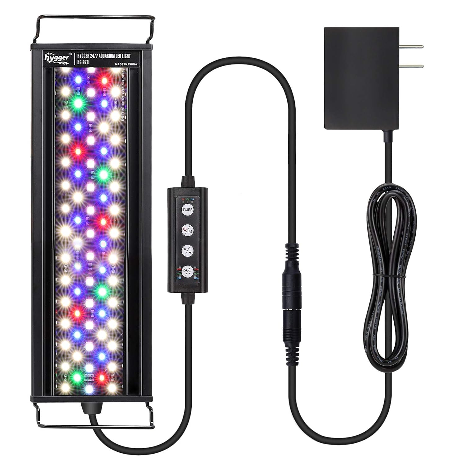 hygger Fish Aquarium LED Light, 14W 24/7 Lighting Sunrise-Daylight-Moonlight Mode DIY , Adjustable Timer/Brightness with E...