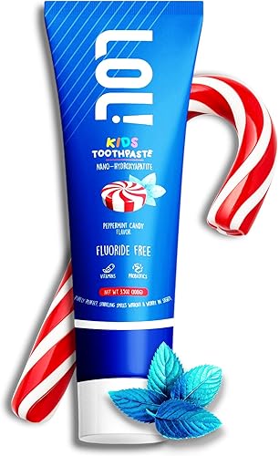 Miniatura 8 de LOL Kids - Pasta de dientes sin flúor, paquete de 2 sabores Nano-hidroxiapatita, probióticos, vitaminas A, C, E Seguro si se ingiere, sin SLS 1