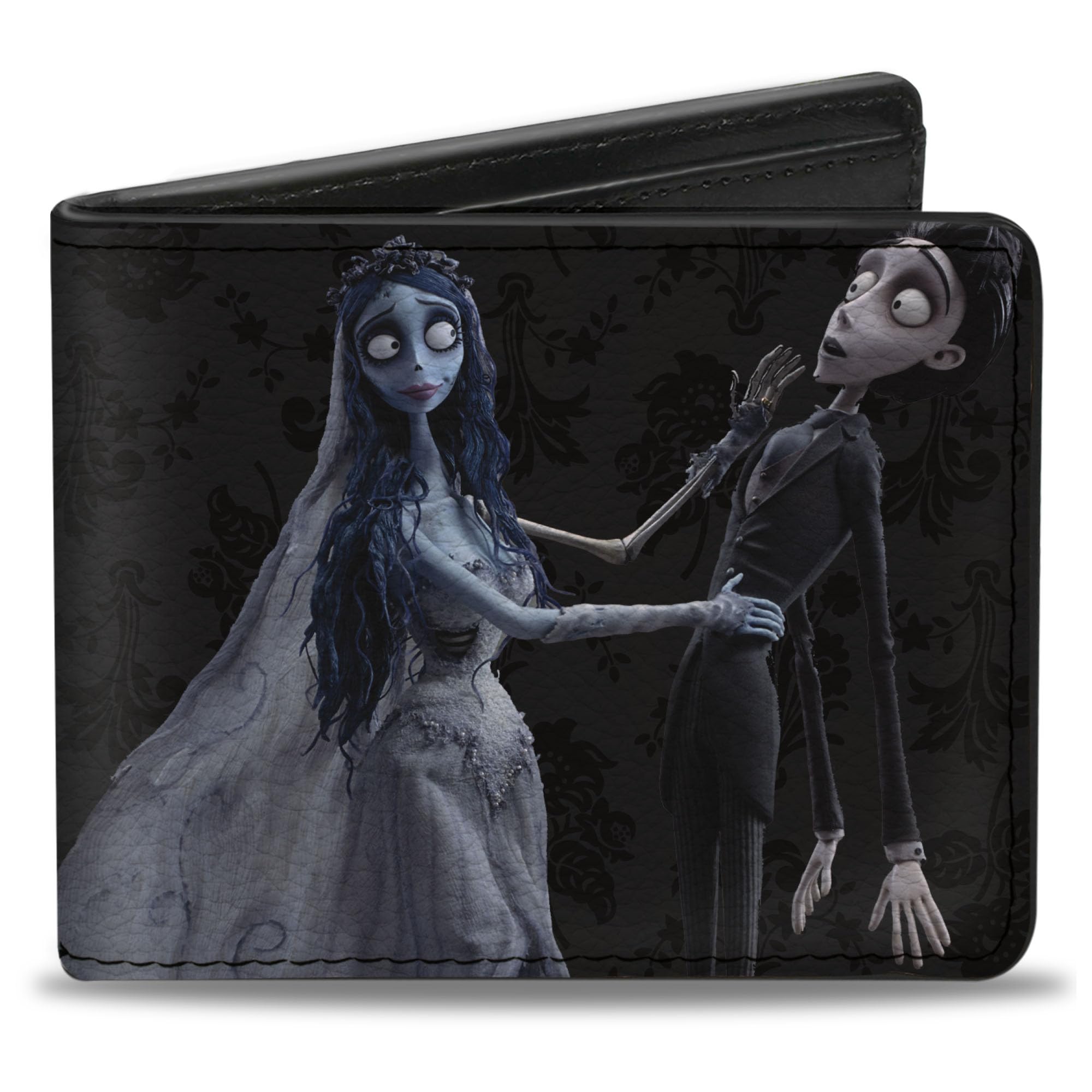 Buckle-Down Men's Standard Bifold Wallet Corpse Bride, 4.0" x 3.5"