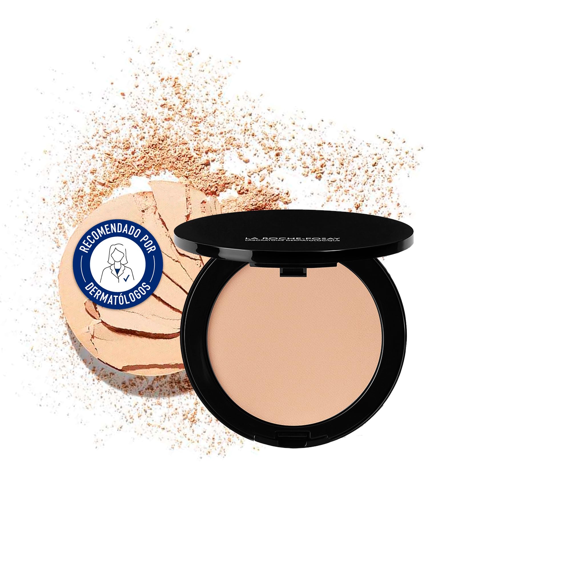 La Roche Posay - Toleriane Compacto Mineral Base de Maquillaje en Polvo, Acabado Mate Natural, Alta Cobertura, Larga Duración, SPF 25, Para Todo Tipo de Pieles, Tono: 11 - Light Beige