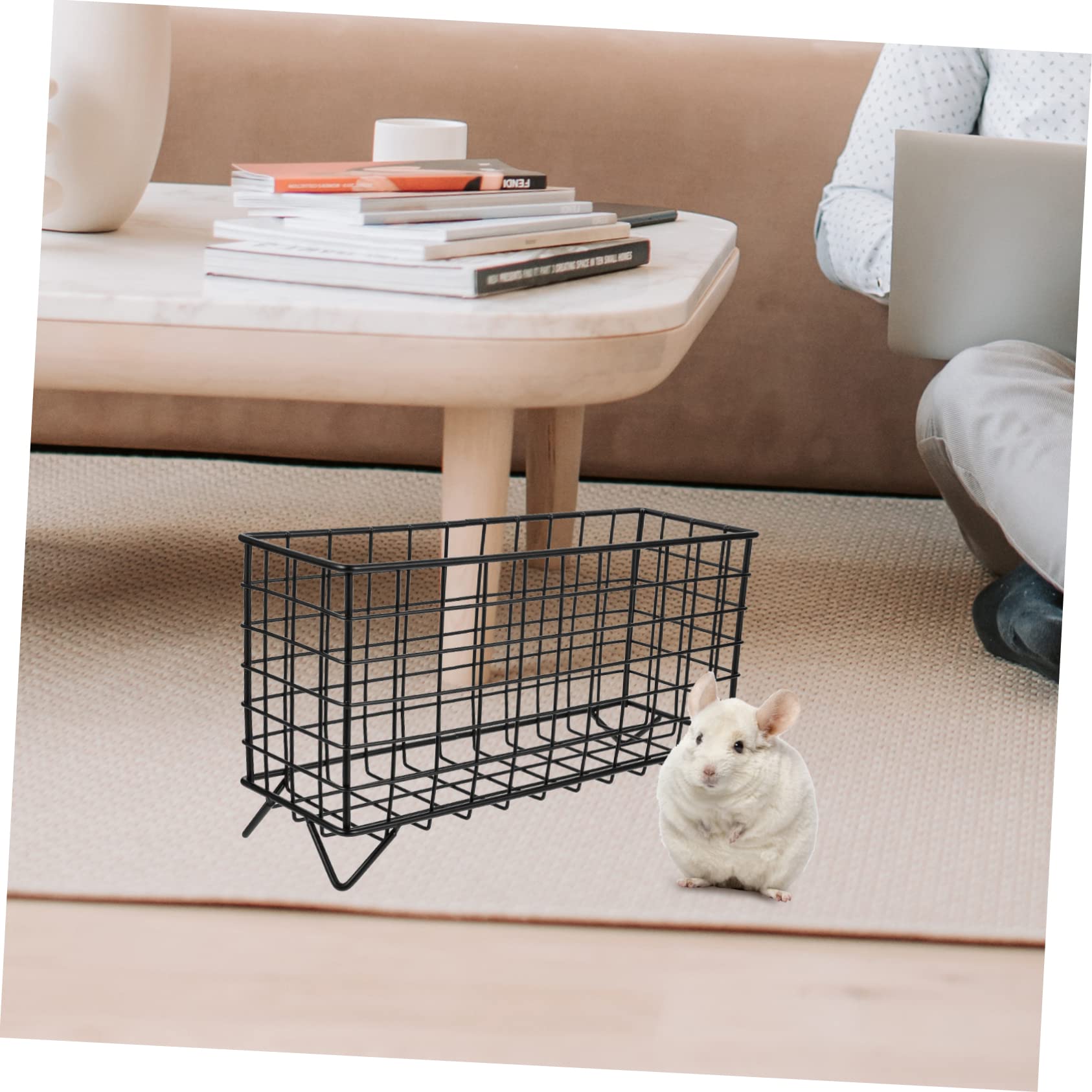 ORFOFE Kaninchen Heuraufe Praktischer Halter Hängehalter Hamsterzubehör Metallhalter Kaninchen Futterspender Haushalts Hasen Futterständer Für Praktischer