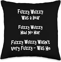 Vista 1 de Terapeuta de la lengua regalos – Camiseta de Twister Fuzzy Wuzzy Was a Bear. La mejor almohada para regalo de lengua, 16.0 x 16.0 in, multicolor