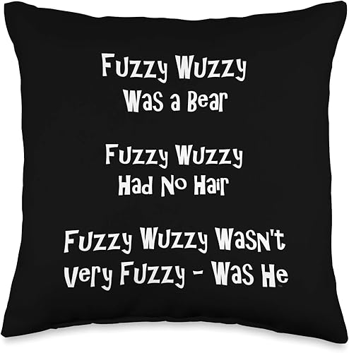 Terapeuta de la lengua regalos  Camiseta de Twister Fuzzy Wuzzy Was a Bear. La mejor almohada para regalo de lengua, 16.0 x 16.0 in, multicolor