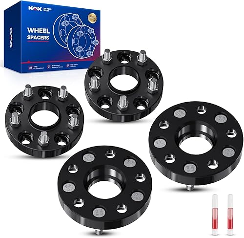 Vista 688 de KAX Espaciadores de rueda de 0.236 x 5.315 in, espaciadores de rueda centrados de 2 pulgadas y 6 lengüetas para F-15-0, Expedition, Mark LT, Negro