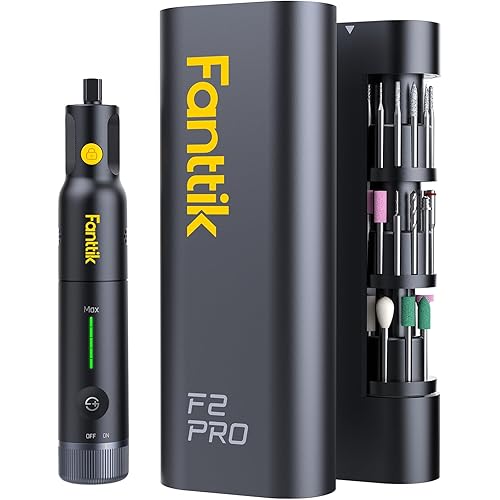 Fanttik F2 PRO Cordless Rotary Tool Kit Strong Magnetic Motor, Revostor Hub, 5 Variable Speed, 25000 RPM, 55 Accessories, for 3D Printed Sanding, Polishing, Drilling, Carving, Cutting DIY Craft