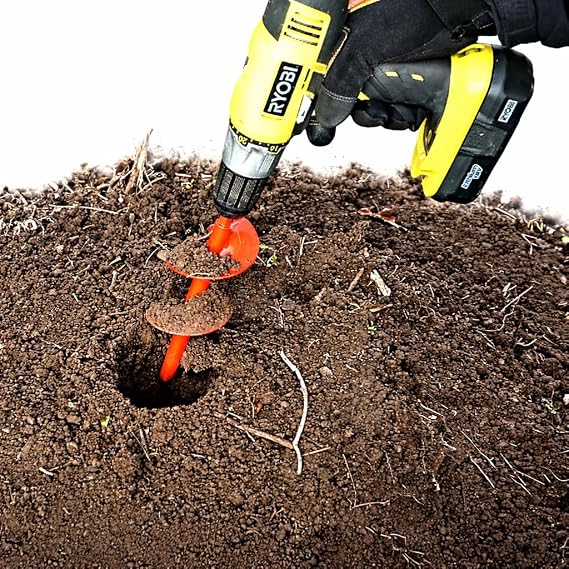 Tech Team Ore Drilled 3 x 9 Bulb Planter Tulip Garden ICE #00777