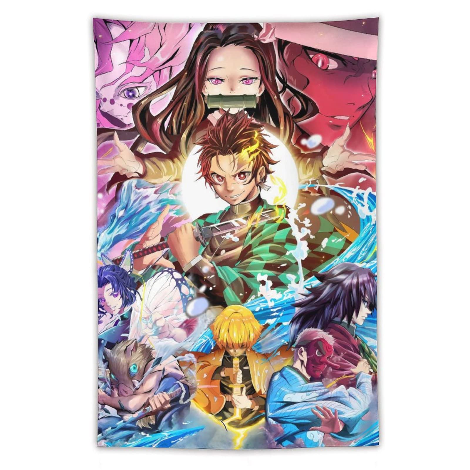 Amazon.co.jp: 鬼滅の刃タペストリー 竈門禰豆子 竈門炭治郎 胡蝶