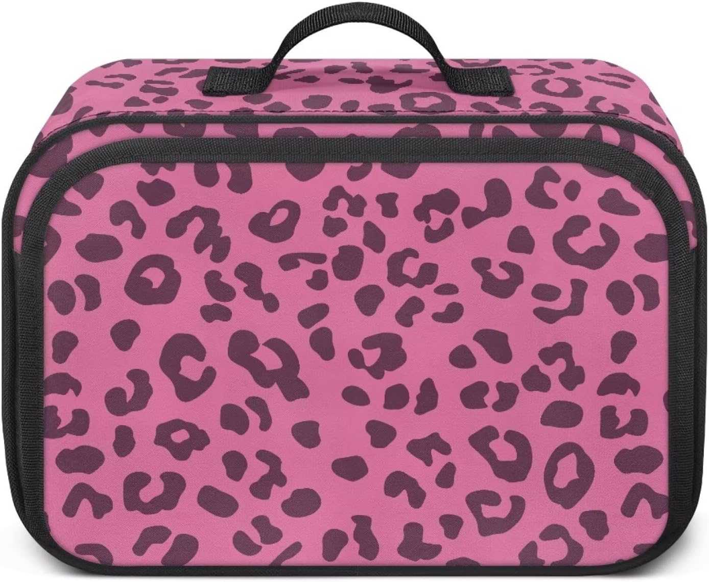 Pink Leopard Stroller Caddy Organizer for Women Fashion Baby Stroller Bag with Cup Holder Lightweight Strollers Organizer Bag for Airplane Easy to Carry