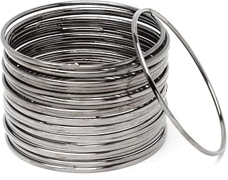 ZENEME Traditional Metallic Oxidised Plated Plain Bangles (Set Of 24) For Women and Girls Price In India