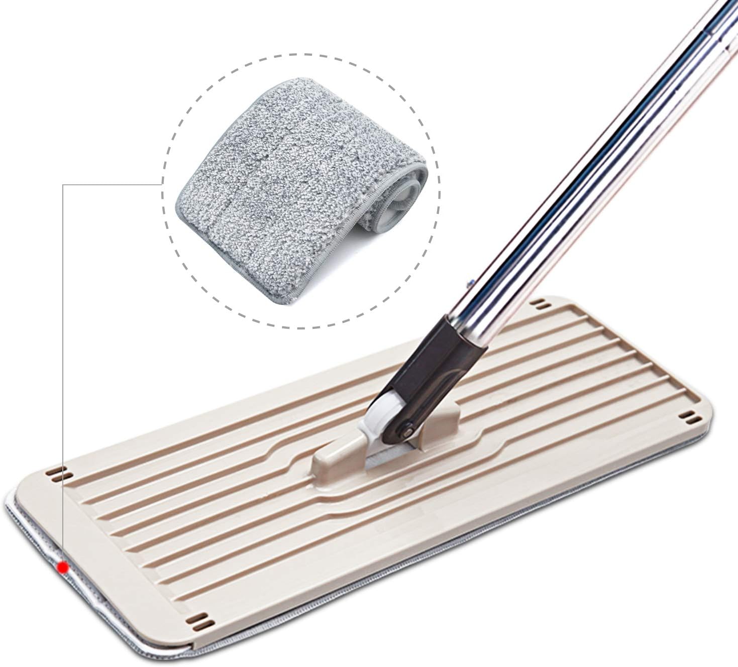 BOOMJOY 12.5" Replacement Mop Pads, Microfiber Cleaning Pads for BOOMJOY Squeeze Flat Mop, Set of 3