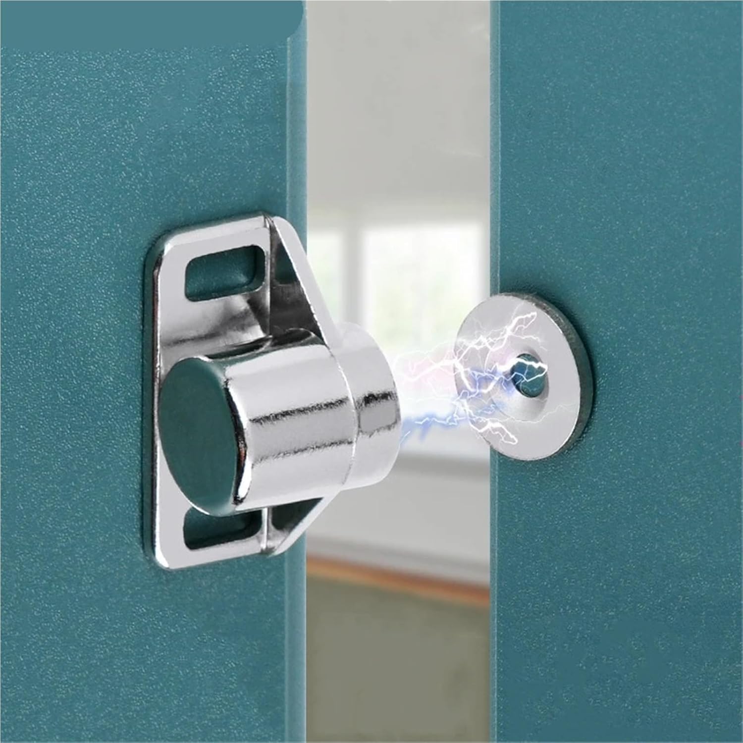 Magnetic Door Cabinet Suction Magnet Furniture Cabinet Door Catch Magnetic Wardrobe Door Accessories 1Pcs(Silver)