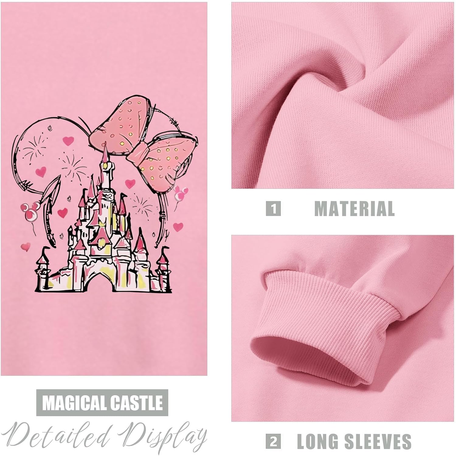 Magic Kingdom Sweatshirts for Girls Magical Castle Graphic Long Sleeve Shirt Kids Toddler Vacation Pullover Cute Top - Image 7