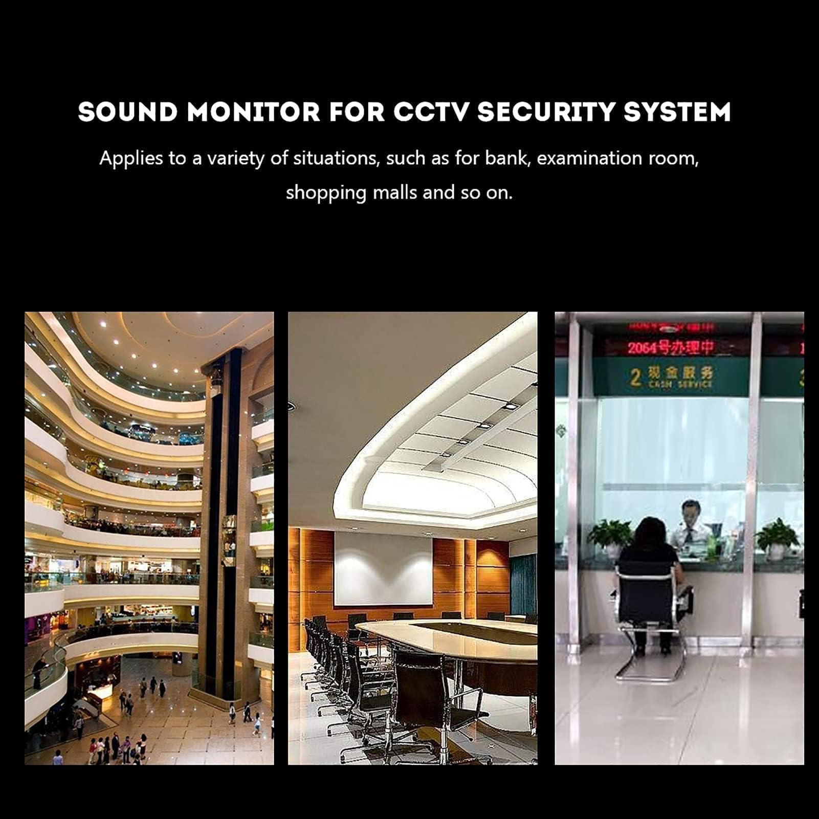 Mikrofon Mikrofon Audio Pickup Urządzenie do kamery bezpieczeństwa, 100 metrów kwadratowych szeroki zasięg, wysoka czułość dźwięku mikrofon do monitoringu CCTV