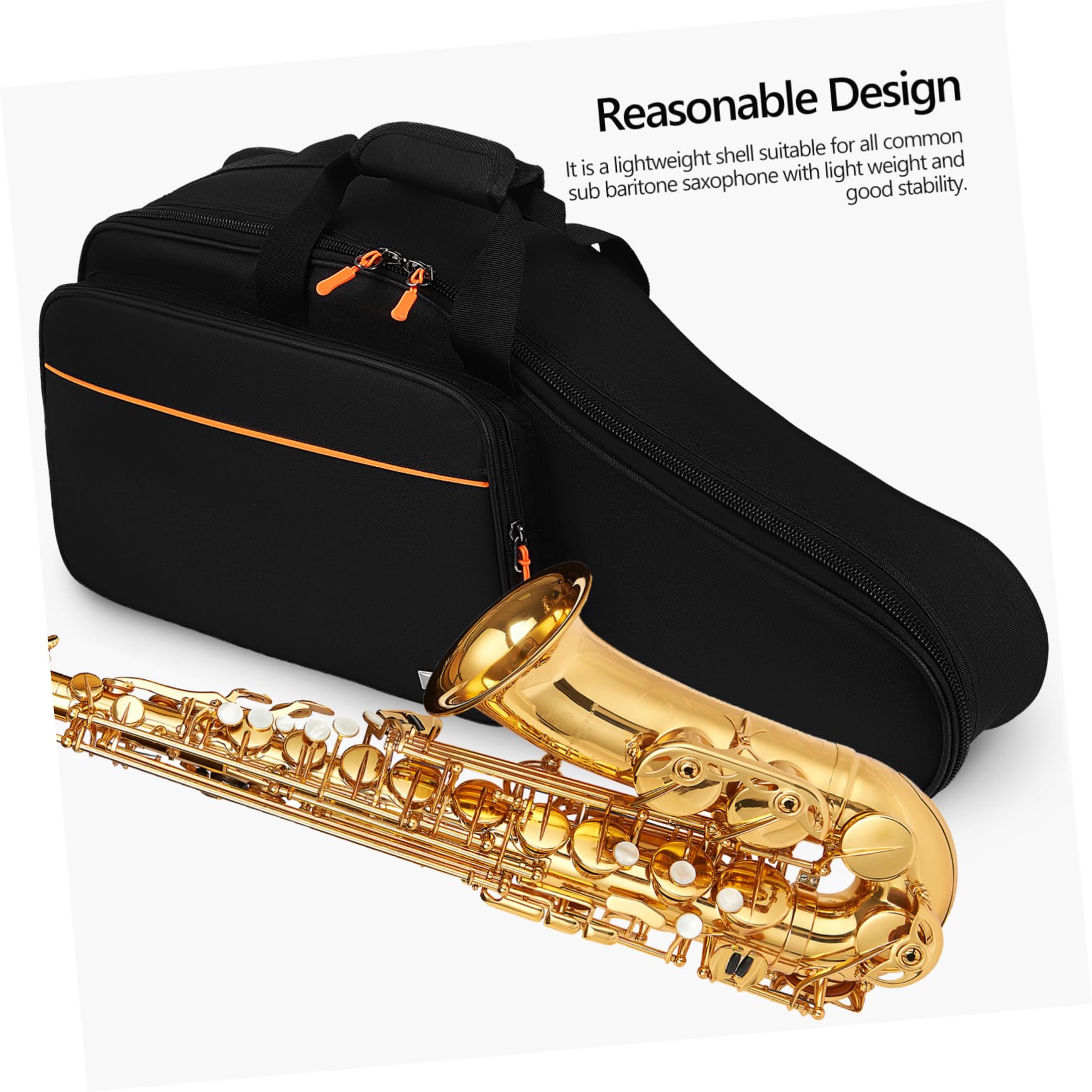 GALPADA Saxophon Rucksack Stoßfester Oxfordstoff Tasche mit Gurten für Altsaxophon Konzert Schule