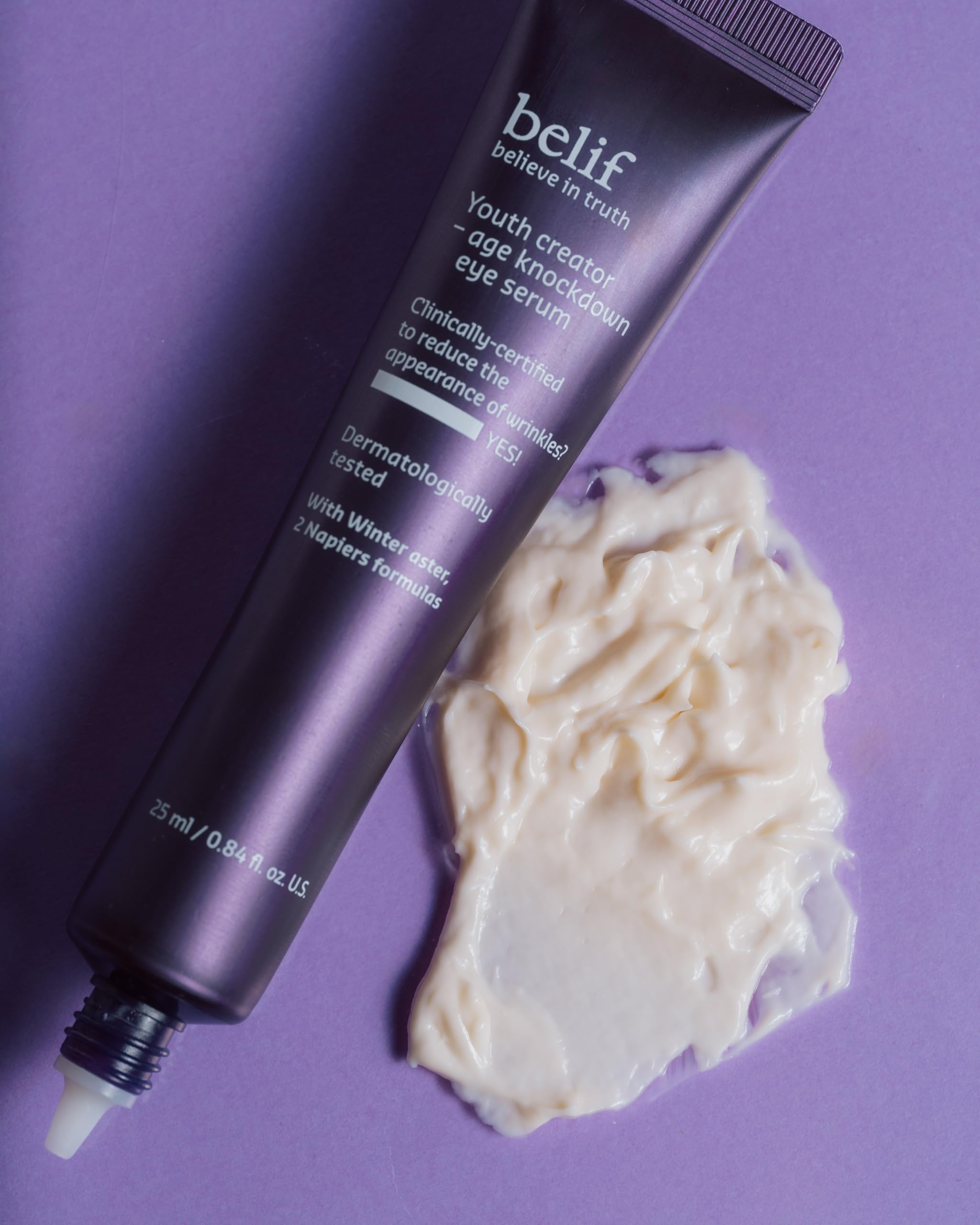 belif Youth Creator – Age Knockdown Serum pod Oczy | Kompleksowe serum przeciwstarzeniowe pod oczy, stymuluje kolagen, redukuje zmarszczki, ujędrnia. Z bakuchiolem. Koreańska pielęgnacja 25 ml