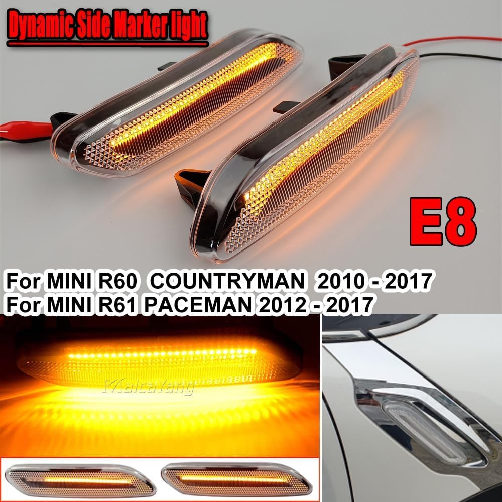 Dynamiczne kierunkowskazy kierunkowskazów bocznych dla MINI Countryman R60 Cooper 2010-2016, Paceman R61 2012-2016