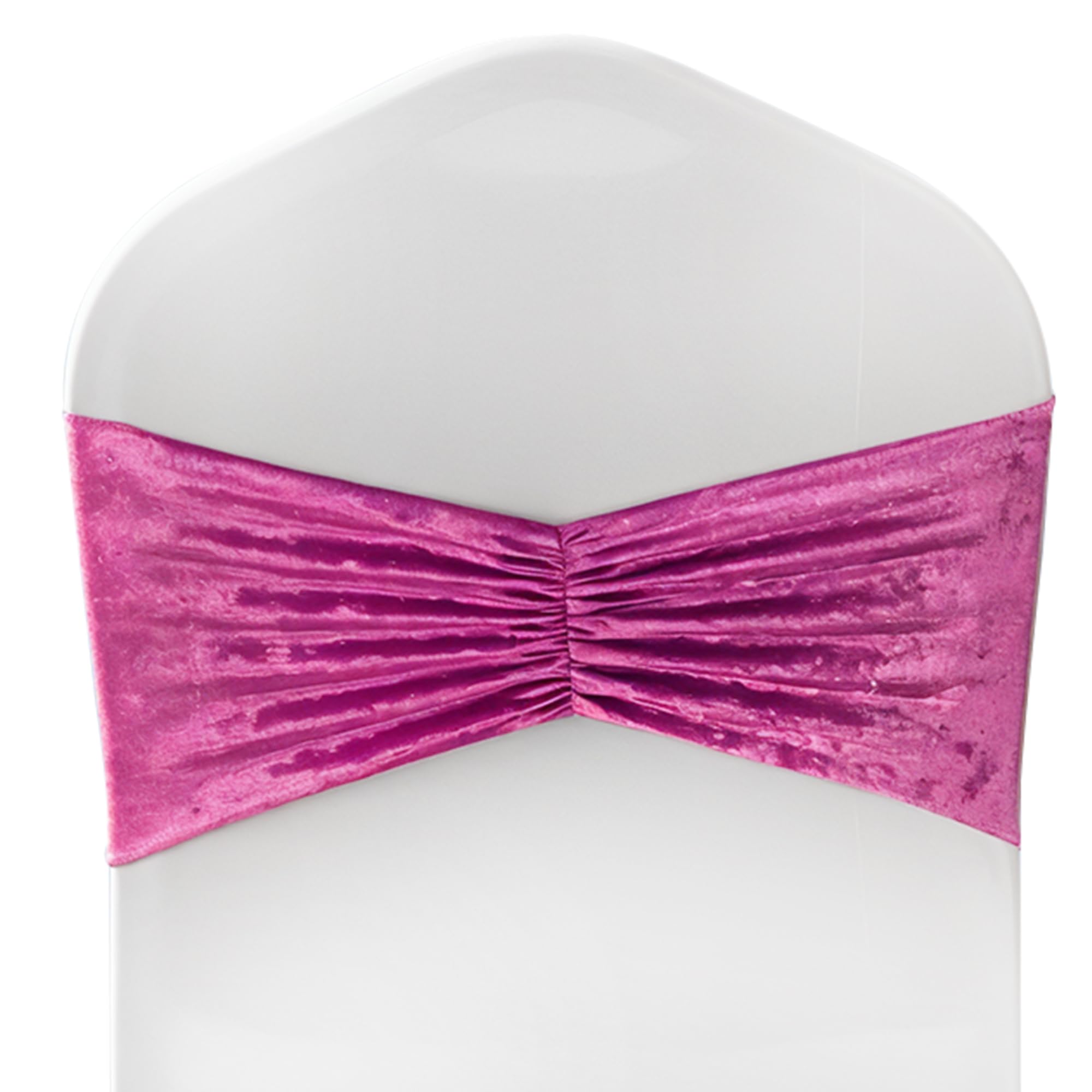 Ruban de chaise velours rose brillant lot de 50 pour banquet mariage et fête