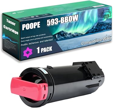 593-BBOW 593-BBOX 593-BBOY 593-BBOZ Toner Cartridge Compatible for Dell Laser H625 H825 S2825 Printers, Replacement 1 Pack Magenta