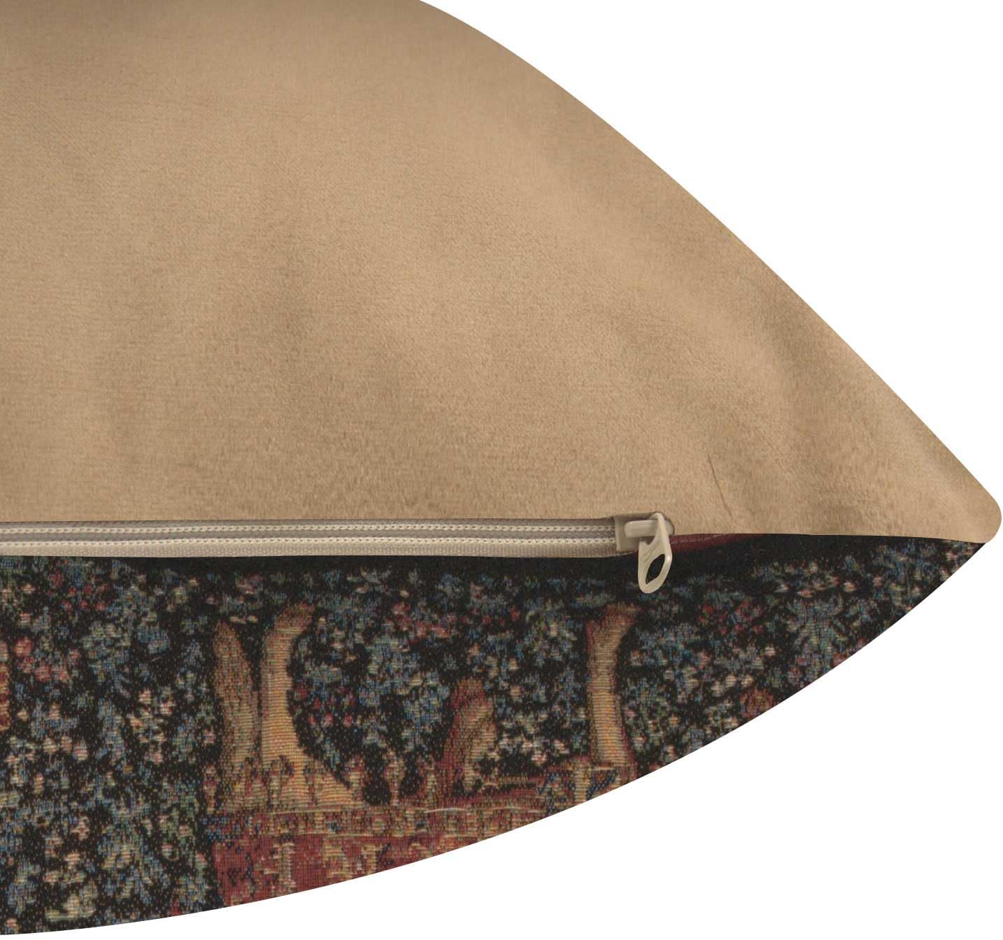 The Knight French Tapestry Cushion - 19 in. x 19 in. Wool/Cotton/Others by Charlotte Home Furnishings