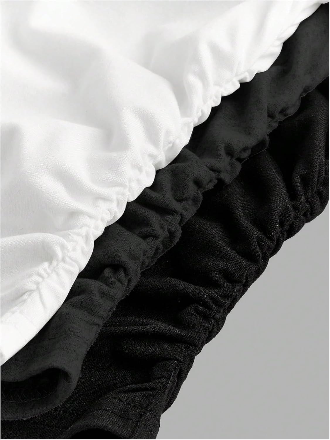 SOLY HUX Girl's Basic T-Shirts Set Crew Neck Short Sleeve Crop Top 3 Packs Summer Fitted Tees - Image 2