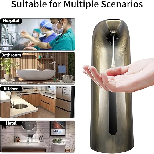 Miniatura 3 de Yugoo Dispensador automático de jabón, dispensador de jabón sin contacto de 13.5 fl oz, dispensador de jabón con sensor automático manos libres con