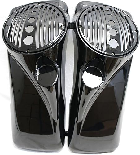 Tapas de altavoz negras vívidas de 8 pulgadas con puerto de tweeter para alforjas duras Harley Davidson Touring 1994 1995 1996 1997 1998 1999 2000 disponible en Yaxa El Salvador