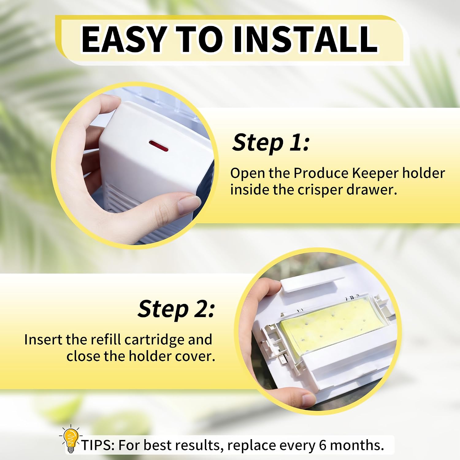 Smilefil 3 Pack Produce Keeper Plus Refill Cartridges, Compatible with Frigidaire PureAir PK-2 FRPAPK2RF, Fits for CrispSeal Plus Crispers, GRMC2273BF/BD/CF, GRMG2272BF, GRMN2872AF, GRMS2773AF