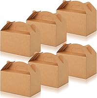 Vista 12 de 36 cajas de regalo de fiesta, cajas de regalo de papel a dos aguas con asas para cumpleaños, boda, ducha, suministros de fiesta de Navidad, 6 x 3.5